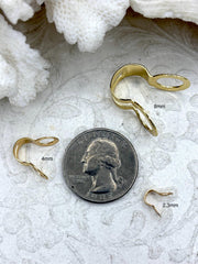 Gold Ball Chain Connectors, Sold Individually or in Sets, 3 Sizes, 2.3mm, 4mm, 8mm, Gold Plated Brass Connectors, Chain Sold Separately.