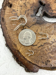 Matte Silver Ball Chain Connectors, Individually or Sets, 3 Sizes, 2.3mm, 4mm, 8mm, Made of Plated Brass Connectors, Chain Sold Separately.