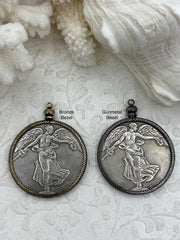 Reproduction French Commemorative Medal Coin Pendant 38mm, Coin Bezel, French coin, Art Deco Coin, Silver coin, 2 bezel colors. Fast Ship