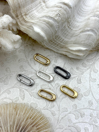 Spring Gate Clasp Brass ,Gate Clasp, Push Clasp, Spring Gate Oval. Spring Clasp, Spring Gate Pendant. Necklace Building Extender Fast Ship