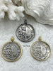 Image of Reproduction French Madagascar Medal Coin Pendant 39mm, Coin Bezel, French coin, Art Deco Coin, Gold or Silver, 3 bezel colors. Fast Ship