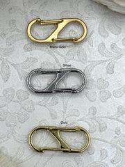 Alloy Spring Clasp, Double S Hook Spring Clasp. Easy Open Spring Gate, Gate Clasp, Necklace Building, Charm Holder, 32m x 14mm WHOLESALE