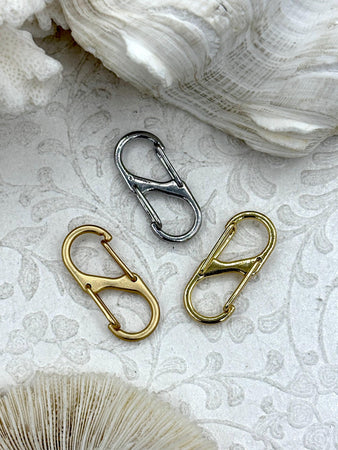 Alloy Spring Clasp, Double S Hook Spring Clasp. Easy Open Spring Gate, Gate Clasp, Necklace Building, Charm Holder, 32m x 14mm WHOLESALE