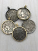 Image of Reproduction French Madagascar Medal Coin Pendant 39mm, Coin Bezel, French coin, Art Deco Coin, Gold or Silver, 5 bezel colors. Fast Ship