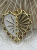 Image of Enamel Tuxedo Heart Charms, Half Enamel Heart with Half Gold Heart Shape Pendant Charm Pendant BRASS S, 4 Colors from the menu. Fast Ship Bling by A