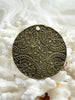 Image of Flat Round Filigree Stamped Metal Pendant Medallion Pendant, 4 styles, 42mm, 39mm, 34mm, 21mm Bronze. Fast Ship