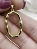Image of High Quality Brass Charm, Oval Charm, Open Oval Charms, Textured O Pendant, Gold plating with bale, Fast Ship