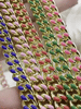 Image of Enamel Plated Colored Curb Chain 8mm, Colorful Chain, Chunky Statement Chain, Bulky Link Chain, Curb 6 Colors Enamel Plated Brass Fast Ship