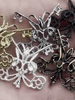 Image of Keys De Fleur Pendants, 31mm x 33mm, High Quality, Plated Zinc Alloy Fleur De Lis Key Charms, 7 Finishes, Fast Ship.