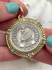 Image of Parisian Collection Silver Swan Paris Coin Pendant, "We Will Always Have Paris", Bezel with Cubic Zirconia, 28mm Coin, Brass & Zinc Alloy