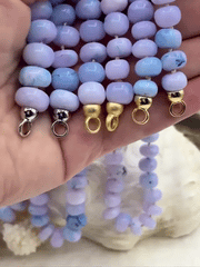 Peruvian Lavender Opal Hand Knotted Necklace, 17