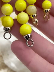 Peruvian Yellow Opal Hand Knotted  Necklace, 17