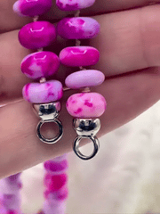 Peruvian Pink/Purple Hand Knotted Necklace, 17