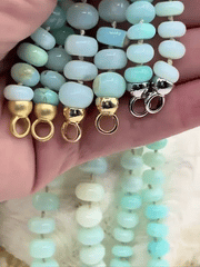 Peruvian Turquoise Opal Hand Knotted Necklace, 17