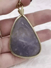 Image of Agate Pendant with Brass Matte Gold Bezel Natural Stone will come in a variety of sizes and colors.