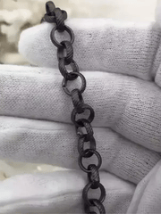 Textured Cable Rolo Chain Round sold by the foot. 8mm x 1mm. Medium Size Rolo Chain Electroplated Base Metal, 6 finishes. Fast ship