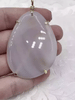 Image of Mixed Color Agate Pendant with Brass Gold or Silver Wire Wrapped Bezel Natural Stone , Variety of Sizes and Colors.Stone Pendant Fast Ship