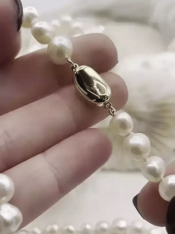 18'' AAA 8-9mm White Nugget Natural Freshwater Pearl Necklace,Silver or Gold Clasp,Hand Knotted, High Luster Freshwater Pearl, Fast Shipping