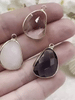Image of Crystal Gold Soldered Pendants and charms. Grey, Clear, and White connector , 3 Colors to choose from. Fast Shipping