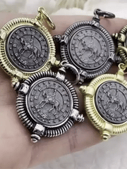 Horse Coin Reproduction, Horse Pendant, Horse Coin, Equestrian Pendant, Equestrian Coins, Horse Coins, Horse Charms 5 bezel colors Fast Ship