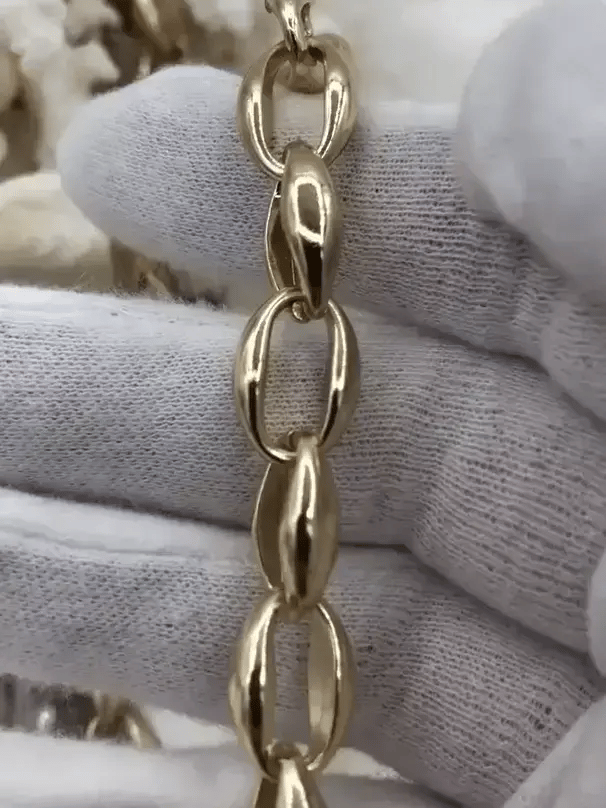 Chunky Cable Rolo Chain Oval sold by the foot. 16mm x 3.75mm. Electroplated Zinc Alloy, 5 finishes available. Fast ship