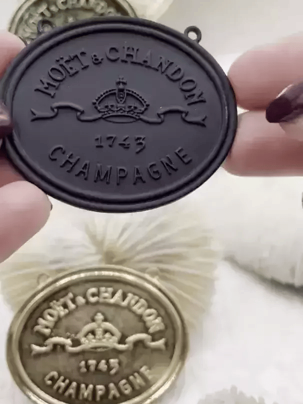 Vintage French Coin Replica Champagne Medallion Coin Pendant 47mm X 57mm, 6 Finishes Available, Champagne Coin, Champagne Pendant, Fast Ship