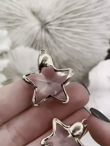 Crystal Gold and Gunmetal Soldered Pendants and charms. Star Shape Crystal, 2 finishes and 2 sizes, medium or small. Fast Shipping
