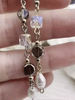 Image of Vintage Glass Pearl & Crystal Mixed Rosary Chain,Clear and Iridescent beads,Glass Pearl,3 wire colors,By the Foot. BBA Original Fast Ship