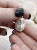 Image of Baroque Glass Pearl Replica Pendant, Glass Pearl Replica, Baroque Shape Pearl Pendant, Large Baroque Hand Wire wrapped, 5 colors, Fast Ship
