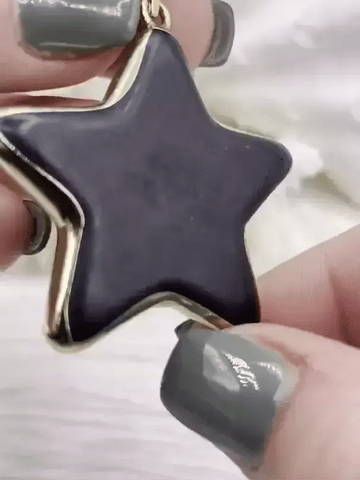 Gold Soldered Star Shaped Howlite Stone Pendants and charms. 3 colors, white, black, or turquoise, 3 sizes, Gold Bale . Fast Shipping