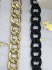 Image of Brass Lightweight Cuban Curb Chain HIGH QUALITY Gold Plated Curb Chain, Matte Gold, Matte Black Rhodium Flat Curb Chain 5mm Fast ship