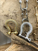 Image of Pave U shape Clasp, U Lock Marine Shackle BRASS, Horseshoe Clasp, U Link Chain, Anchor Carabiner, Anchor Shackle, 3 finishes. Fast Ship