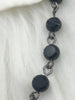Image of Faceted Crystal AB Black and Gold Iridescent 2 size Flat Round mixed Size Rosary, Glass Beads, Beaded Chain Gun Pin by the Foot 2 styles