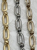 Image of Mixed Link Cable Chain, by the foot. Lg Link 16mm x 7.5mm Sm Ring 5.25mm Electroplated Base Metal, Open Links, Six Finishes, Fast ship