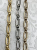 Image of Mixed Link Cable Chain, by the foot. Lg Link 16mm x 7.5mm Sm Ring 5.25mm Electroplated Base Metal, Open Links, Six Finishes, Fast ship