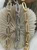 Image of Mixed Link Cable Chain, by the foot. Lg Link 16mm x 7.5mm Sm Ring 5.25mm Electroplated Base Metal, Open Links, Six Finishes, Fast ship
