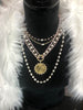 Image of Reproduction Coin Pendant, Morgan Peace Dollar Pendant, Coin Bezel, Vintage Coin Pendant, Bezel with CZ and Pearls. 3 Styles Fast Ship