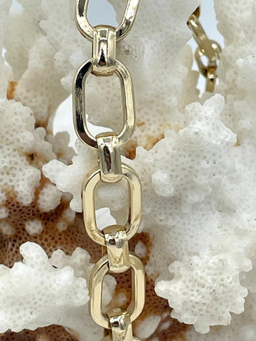 Horse Bit Cable Chain, sold by the foot. 17mm x 7.5mm links