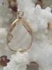 Image of Crystal Gold Soldered Pendants and charms. Teardrop, Oval connector, Soldered Crystal Charms 5 Colors, Fast Ship