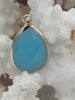 Image of Crystal Gold Soldered Pendants and charms. Teardrop, Oval connector, Soldered Crystal Charms 5 Colors, Fast Ship