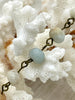 Image of AMAZONITE GEMSTONE 1 meter (39") Rosary Chain, Beaded Chain, Bronze or Silver Wire. 8x6mm Rondelle gemstone beads, Fast ship