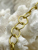 Image of Brass Cable Rolo Chain Round sold by the foot. 8mm. Small Size Rolo Chain Electroplated, Matte Gold or Gold. Fast ship
