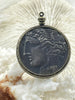 Image of Reproduction Coin Pendant 39mm, Coin Bezel, Vintage Coin, Greek Coin, 5 bezel colors. Fast Shipping