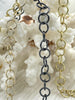 Image of Brass Cable Rolo Chain Round sold by the foot. 8mm. Small Size Rolo Chain Electroplated, Matte Gold or Gold. Fast ship