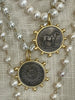 Image of French Coin Pendant, French Union Horticole De Dison, Replica Coin with Bezel, French Medal, French Medallion Art Deco Coin, Fast Ship
