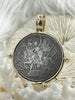 Image of Reproduction Peso Silver Coin Pendant, Coin Bezel, Mexican Coin, Horse Coin, Horse Pendant, Equestrian Pendant, Equestrian Coin. Fast Ship