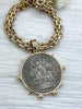 Image of Reproduction Peso Silver Coin Pendant, Coin Bezel, Mexican Coin, Horse Coin, Horse Pendant, Equestrian Pendant, Equestrian Coin. Fast Ship