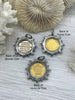 Image of French Horticole De Dison Pendant, Horse Coin Pendant, French Pendant, Le Monde Coin, Clear Spike & Round Pearl Accents Coin.Fast Ship