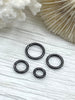 Image of Jump Rings Matte Gunmetal, 4mm, 6mm, 8mm, 10mm, or 12mm, PK of 10, Brass Jump Rings, OPEN Ring, Heavy 15 GA (1.8mm) Jump Rings, Fast Ship