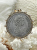 Image of Queen Elizabeth II Coin Pendant,Royal Pendant,Queen Pendant,Coin with Pearl and CZ Accents,Queen Elizabeth II Coin, 3 Styles. Fast Ship